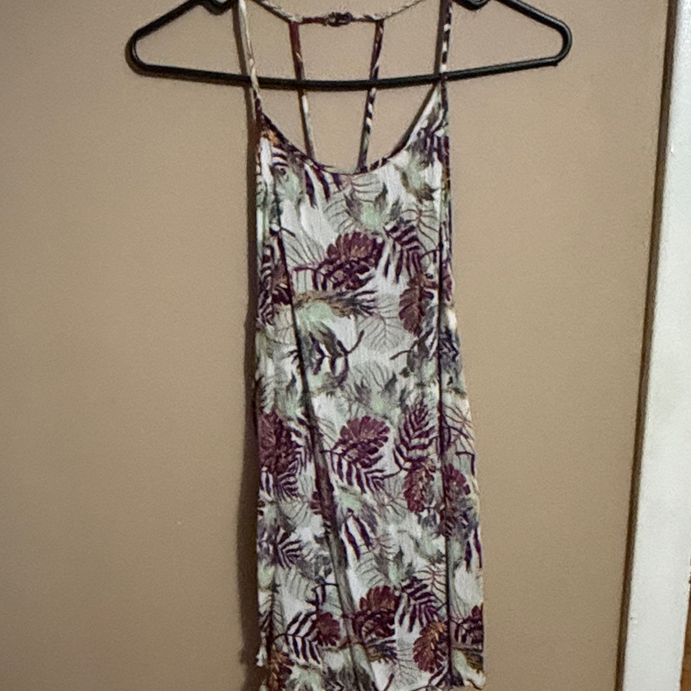 Roxy Multicolor Leaf Print Top